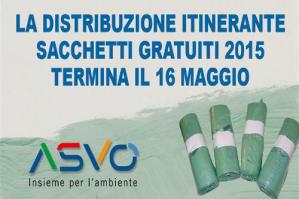 [Il 16 maggio stop alla distribuzione itinerante di sacchetti]