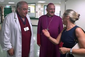 [Il vescovo Pellegrini in visita pastorale all’ospedale di Portogruaro ]