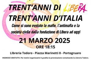 [A Portogruaro un evento per i trent'anni di Libera contro le Mafie]