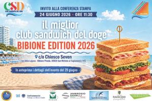 [Il Miglior Club Sandwich del Doge arriva a Bibione: oggi la presentazione ufficiale ]